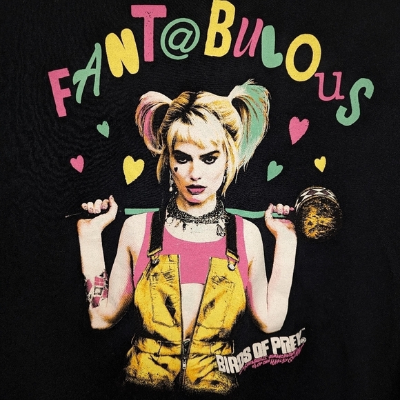 Birds of Prey Movie DC Harley Quinn Fantabulous T-shirt Woman's 2XL - Picture 2 of 4